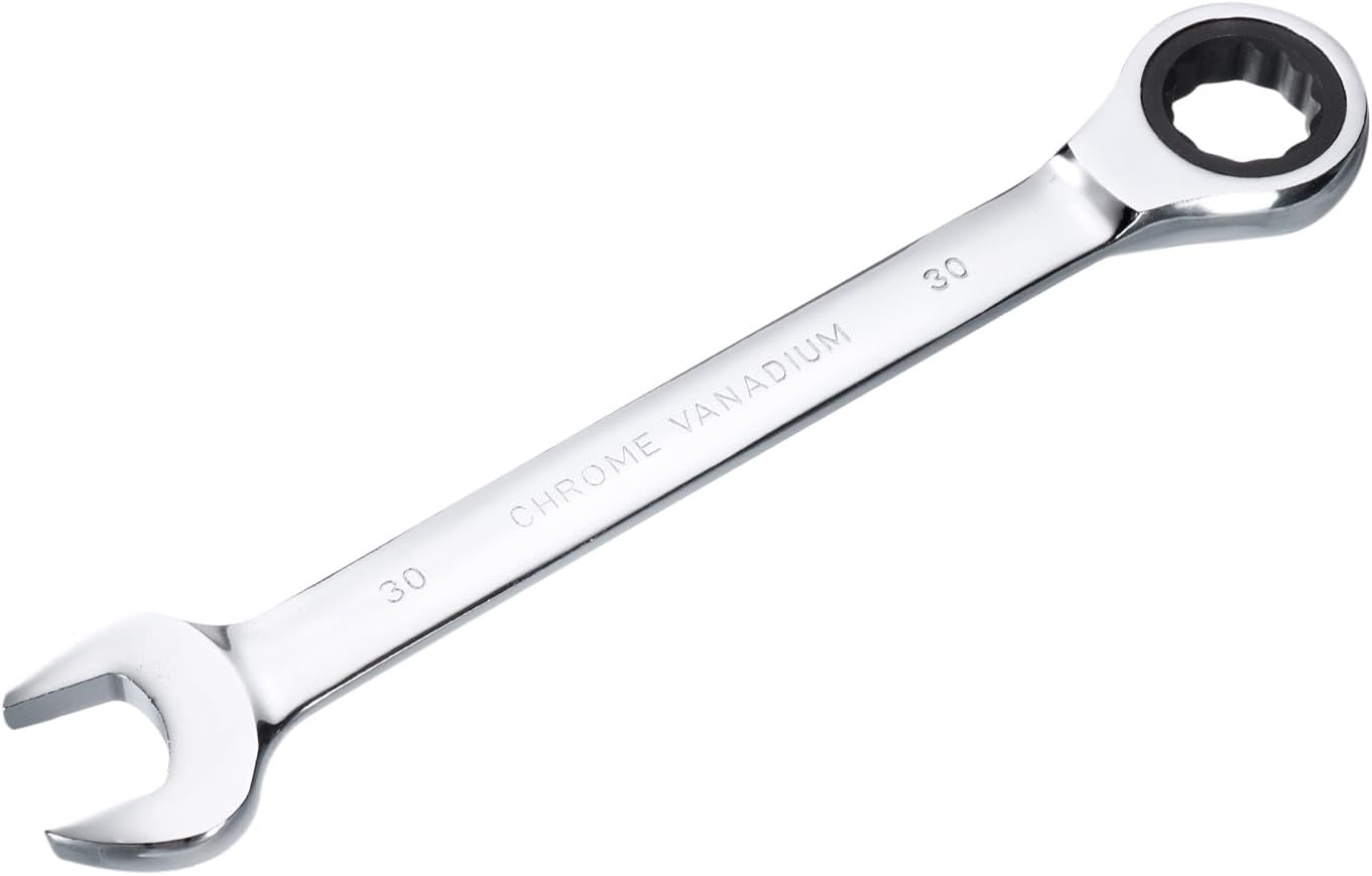 Llave trinquete 1.181pulg Cr-V cromado doble extremo