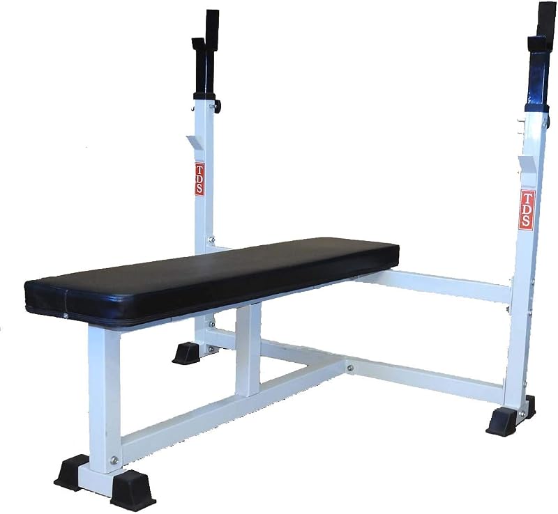 Banco plano olímpico 1000lb con soportes ajustables