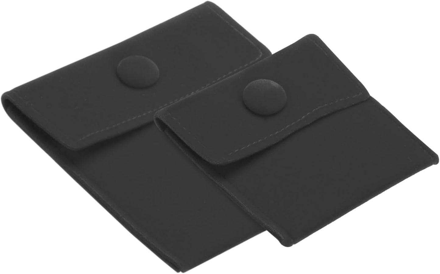 Bolsa terciopelo suave con botón 2 pzas color negro
