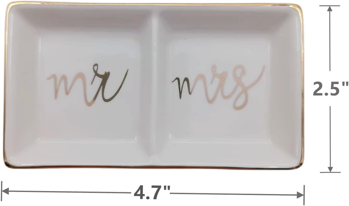 Plato cerámica para anillos boda compromiso