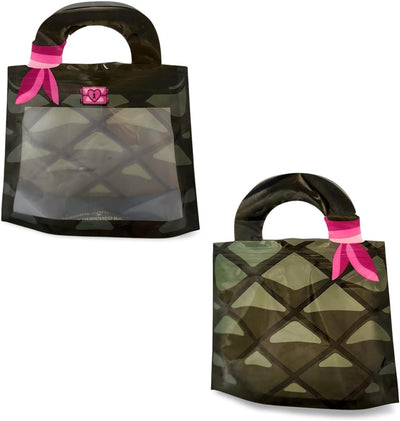 Bolsa para galletas y dulces color negro y rosa