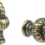 Perilla de tapa lámpara bronce doble rosca decorativa