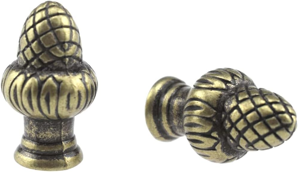 Perilla de tapa lámpara bronce doble rosca decorativa