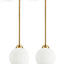 Lámpara colgante globo 7.4pulg color dorado moderna para cocina