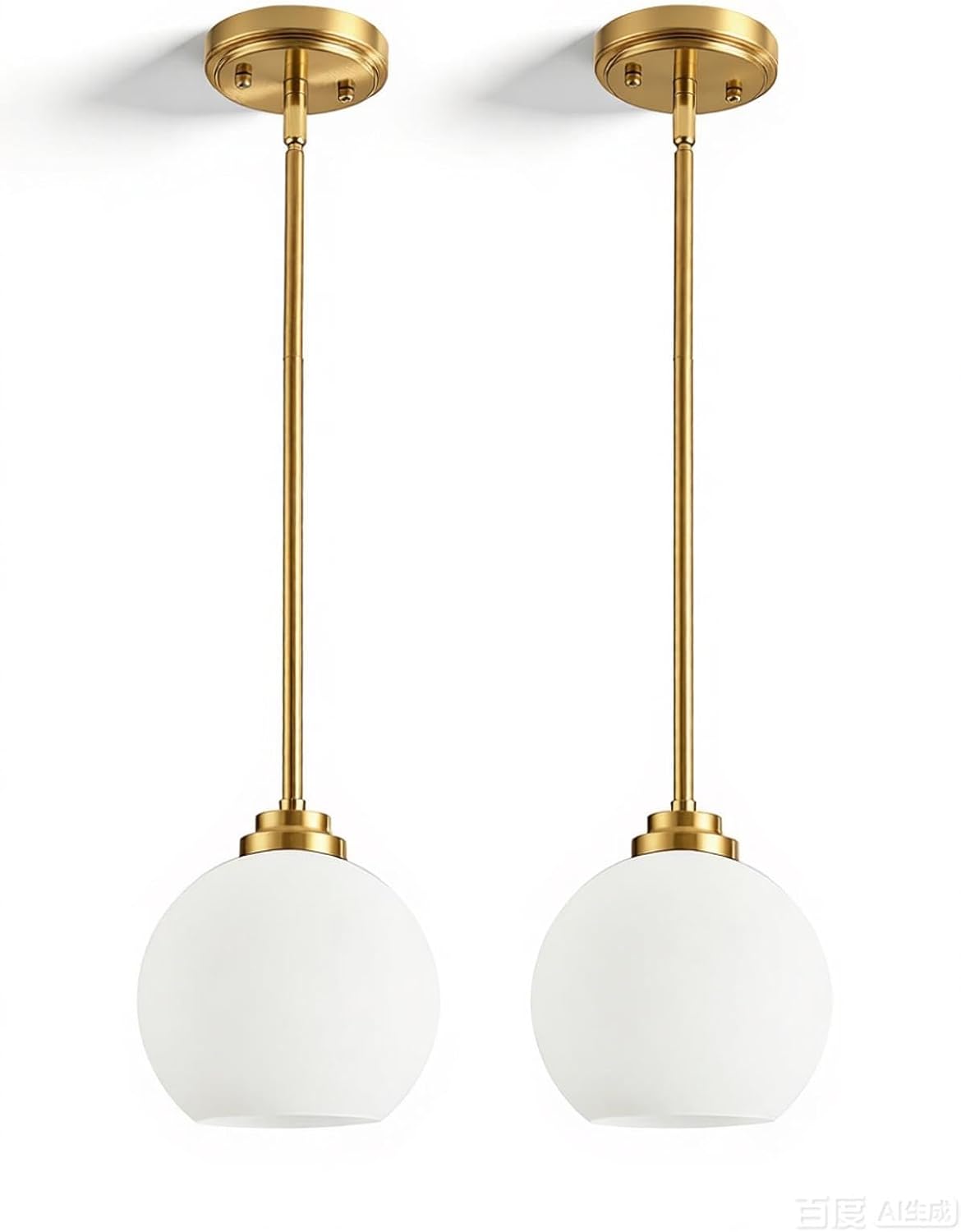 Lámpara colgante globo 7.4pulg color dorado moderna para cocina
