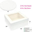 10 Cajas Pastel 14x14x6pulg con Tablas Blancas
