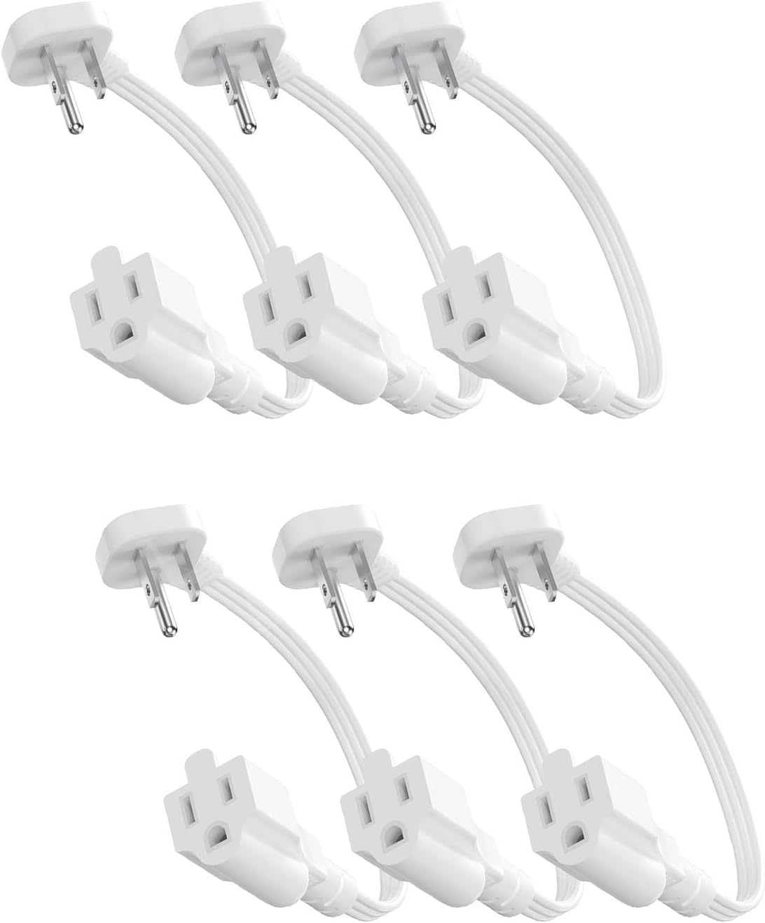 Cable extensión enchufe plano 1ft 3 clavijas con tierra