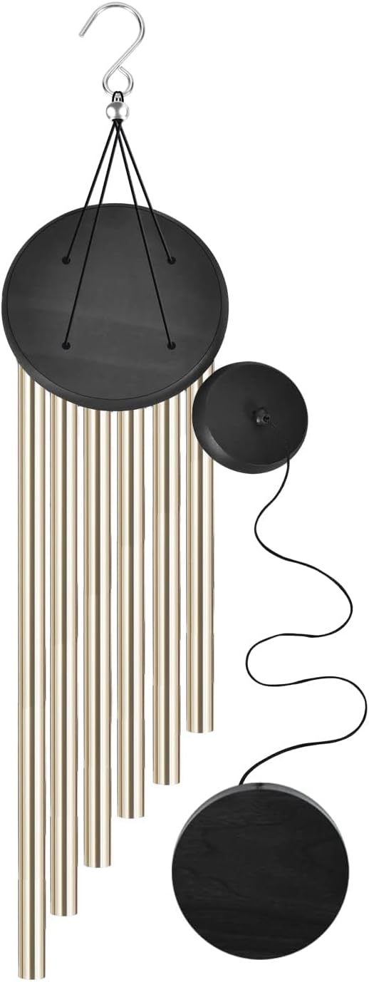 2 Campanillas Viento Exteriores con 6 Tubos Aluminio Gancho