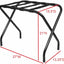 Soporte plegable metal negro con cinturones nailon