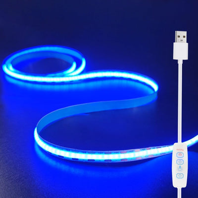 Tira luces LED azul hielo 5V USB flexible