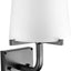 Aplique pared 1 luz tela negra 6ft bronce oscuro