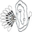Cordones cadena con 9 broches giratorios