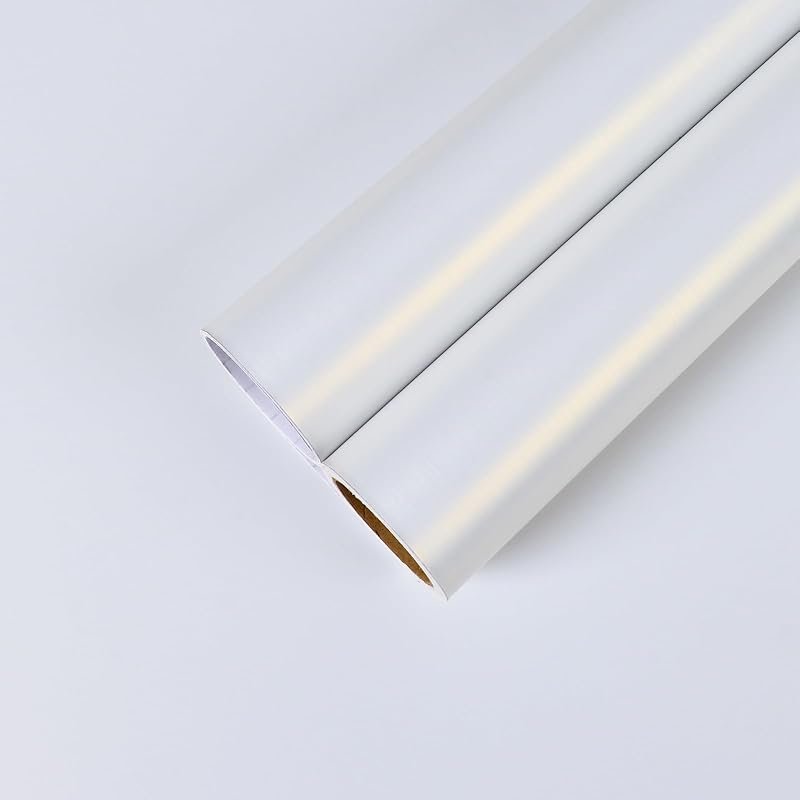 Papel tapiz metálico texturizado blanco 17.7x236"
