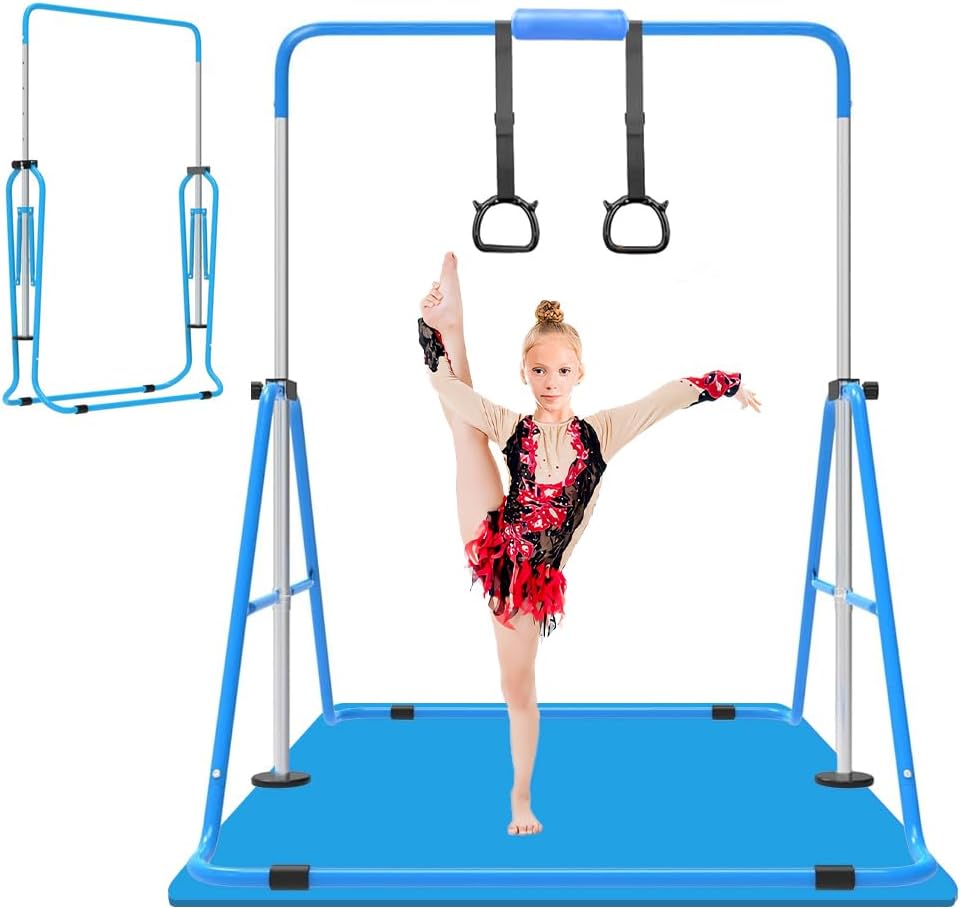 Barra gimnasia ajustable para niños plegable