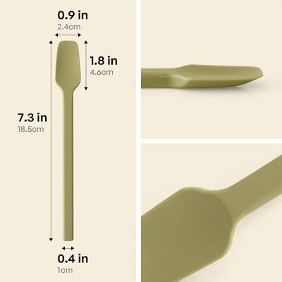 Cuchara silicona mini espátula cocina color verde oliva