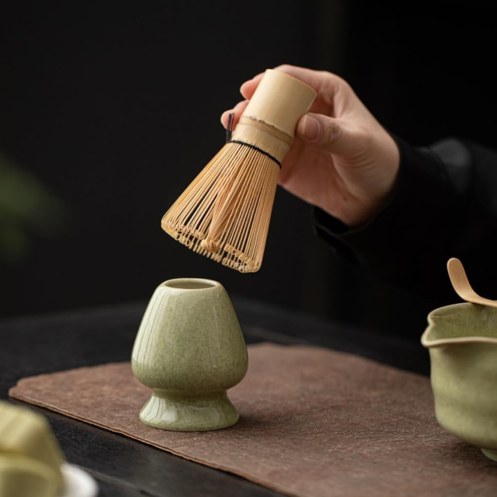 Soporte batidor té Matcha Chasen cerámica juego té