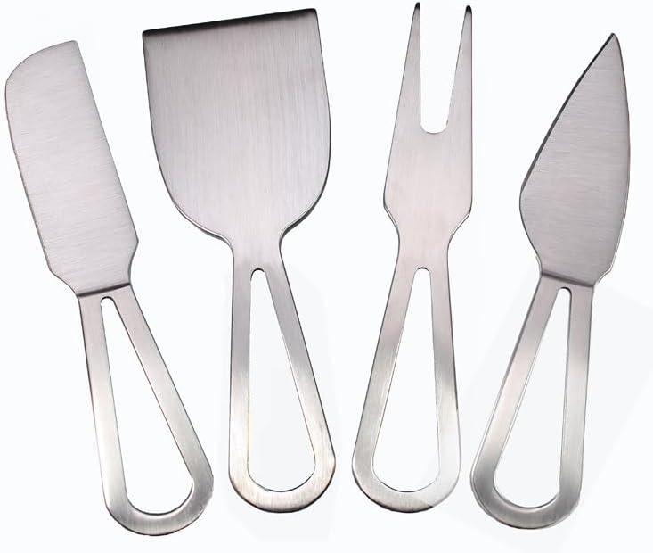 Set 4 Cuchillos Queso Acero Inox