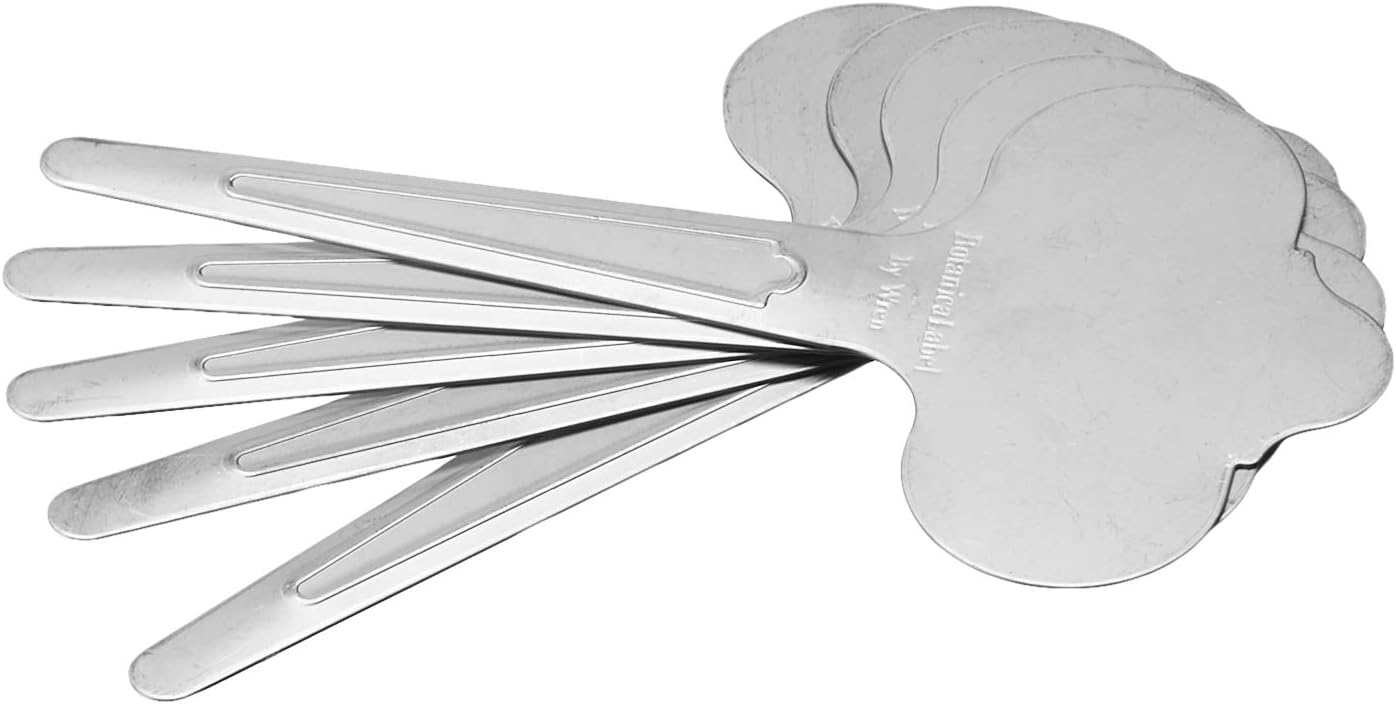 Etiquetas reutilizables acero inox 6.5pulg set 12