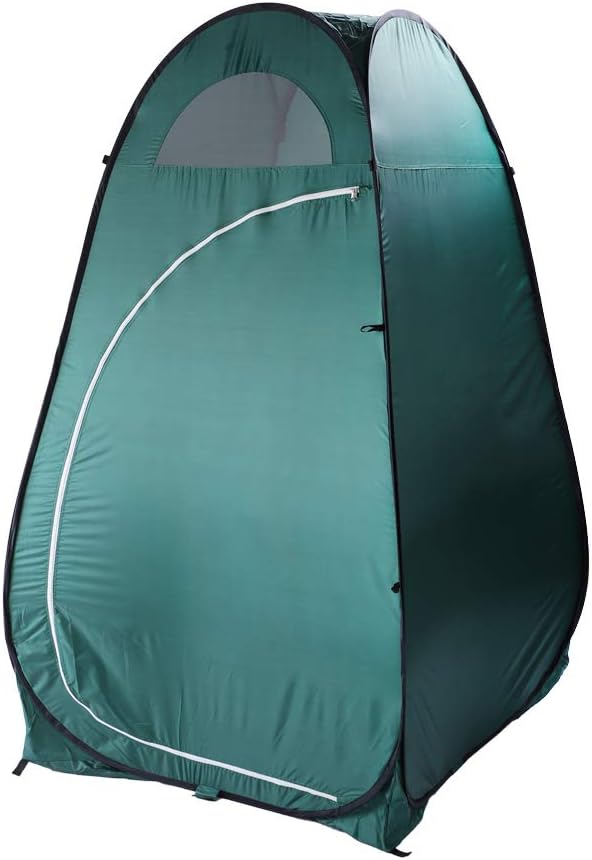 Tienda campaña portátil para acampar al aire libre verde