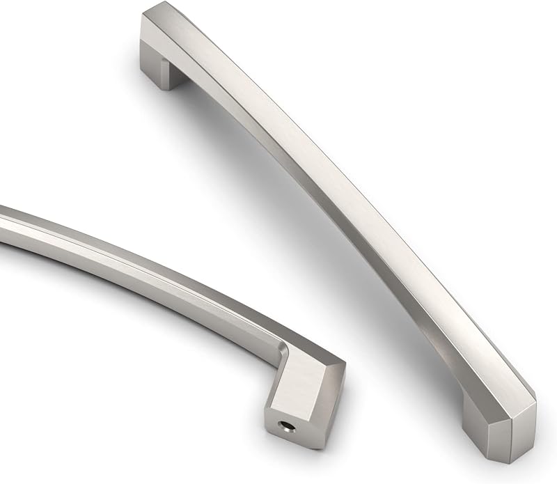 10 Manijas Níquel Satinado 6" para Gabinete Cocina