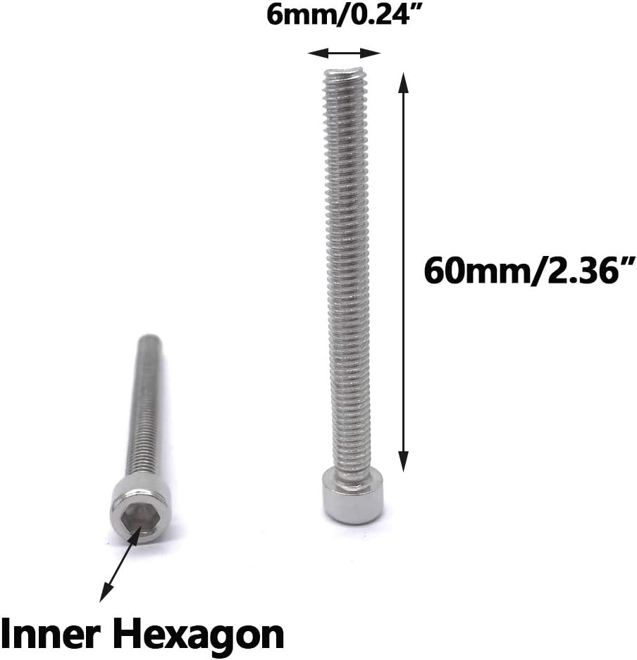Tornillos M6 acero inox 15 pzas impresora 3D
