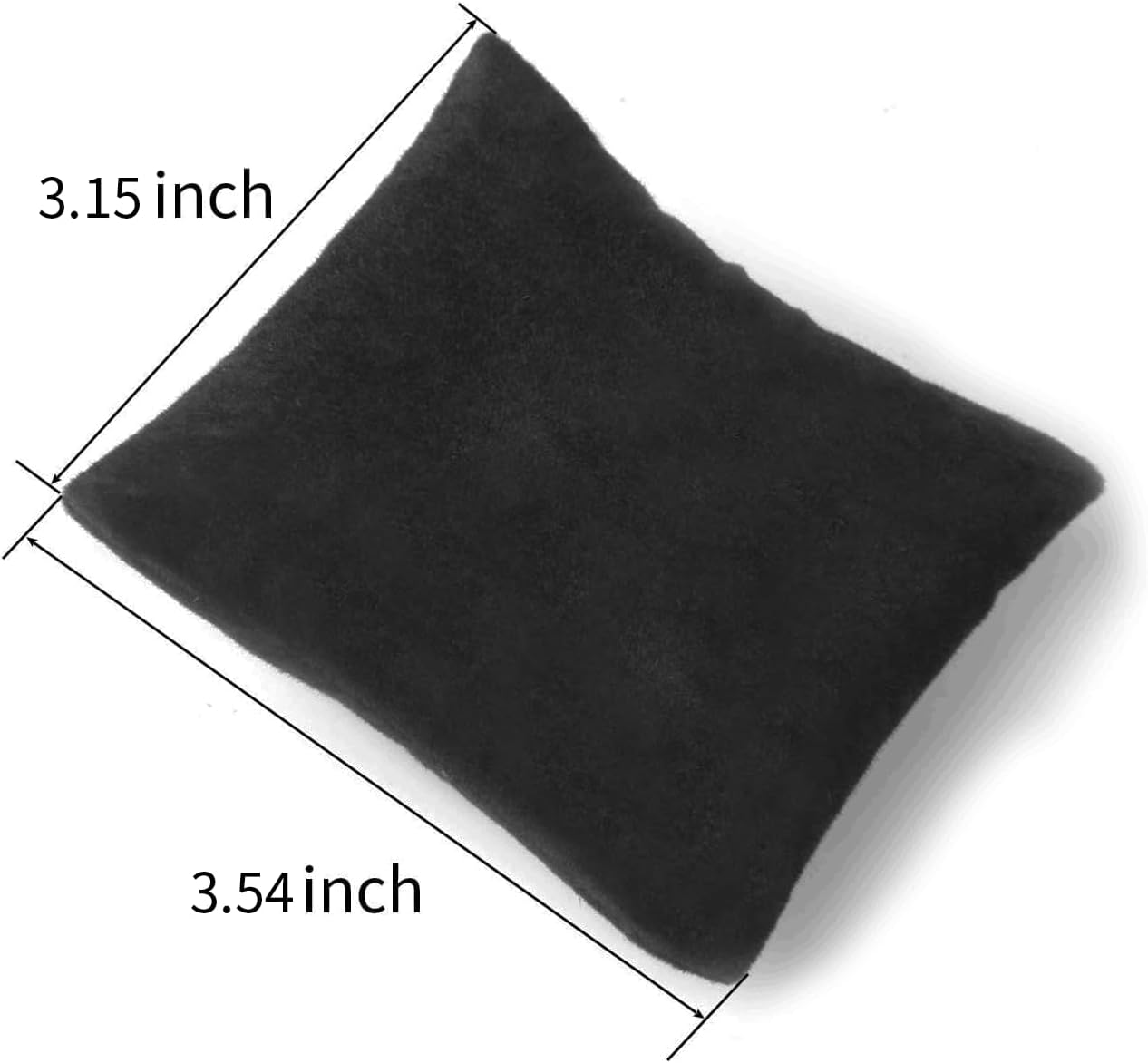 6 Pzas Almohadillas Joyas Terciopelo Negro