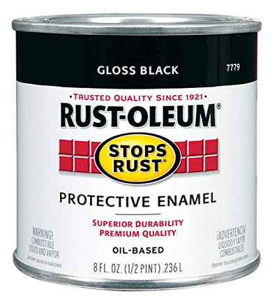 Pintura esmaltada protectora 1/2pinta brillante color negro