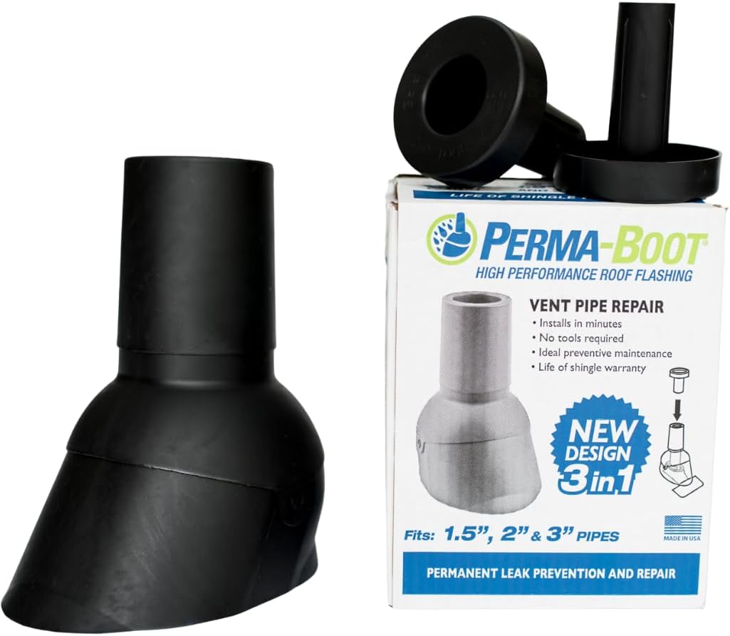 Reparador de tubería ajustable 1.5 a 3 pulg i.d. negro