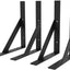 Soportes en L para estantes negros 8x10" 4uds 250lb