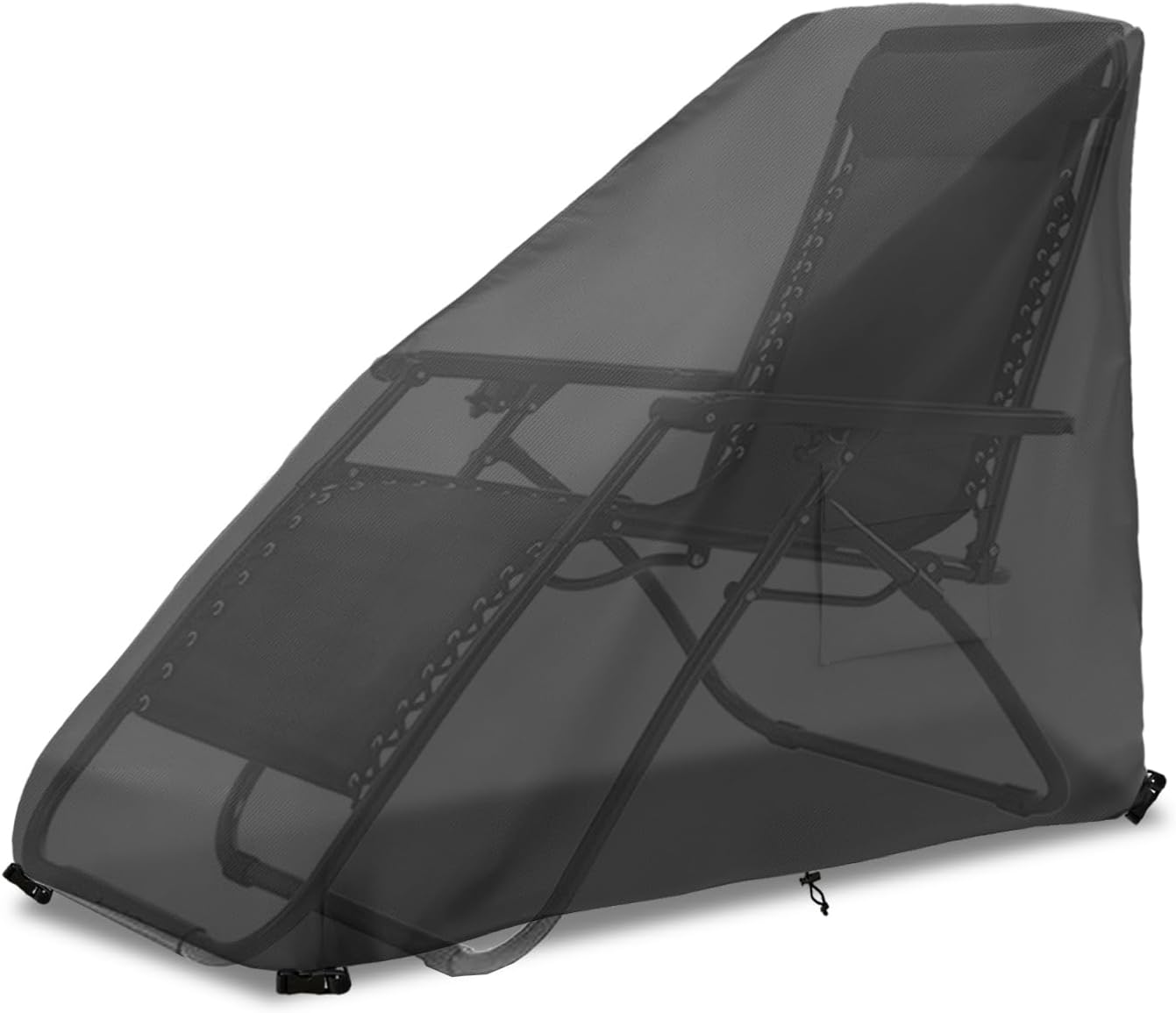 Funda silla gravedad cero 600D resistente agua negro 39"