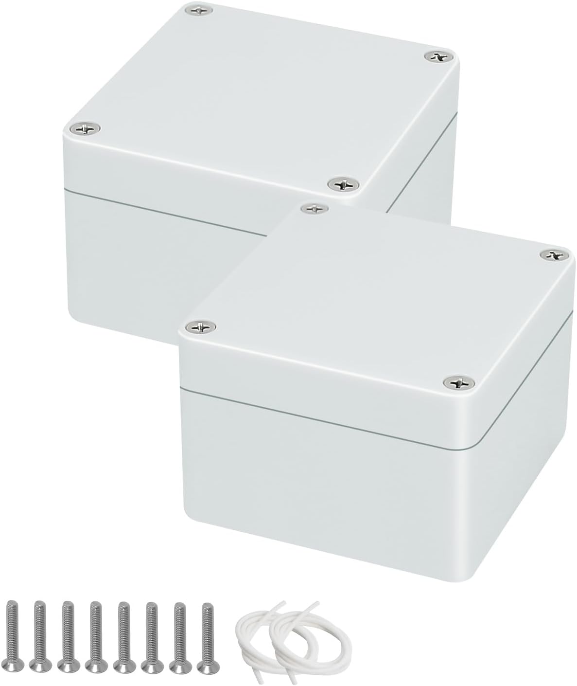 Caja eléctrica plástico IP65 83x81x56mm 2 Pzas