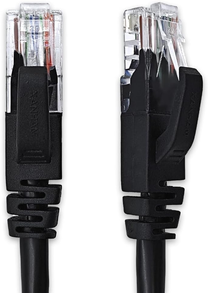 Cable Ethernet Cat6 50ft RJ45 para PC TV impresora negro