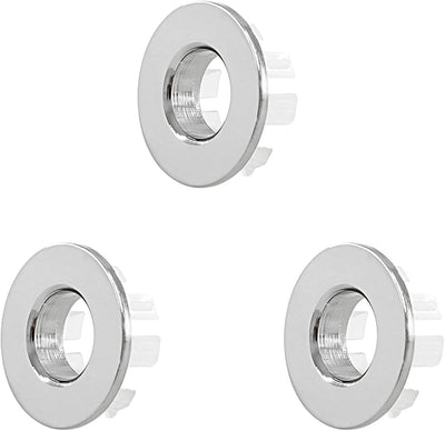 3 Tapas desbordamiento fregadero cocina baño plata cepillada