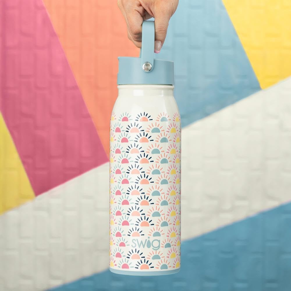 Botella agua aislada 36oz con popote tapa acero inox