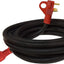 Cable alimentación RV 25 ft 30A 90grados desmontable rojo