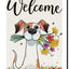 Bandera floral jardín 12x18pulg doble cara
