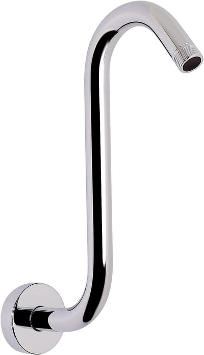 Brazo ducha forma S 10pulg acero inox cromado conexión 1/2 pulg