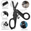 Tijeras trauma 6en1 plegables con cortador correa negro