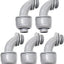 5 Conectores Codo PVC 3/4pulg Resistentes Corrosión