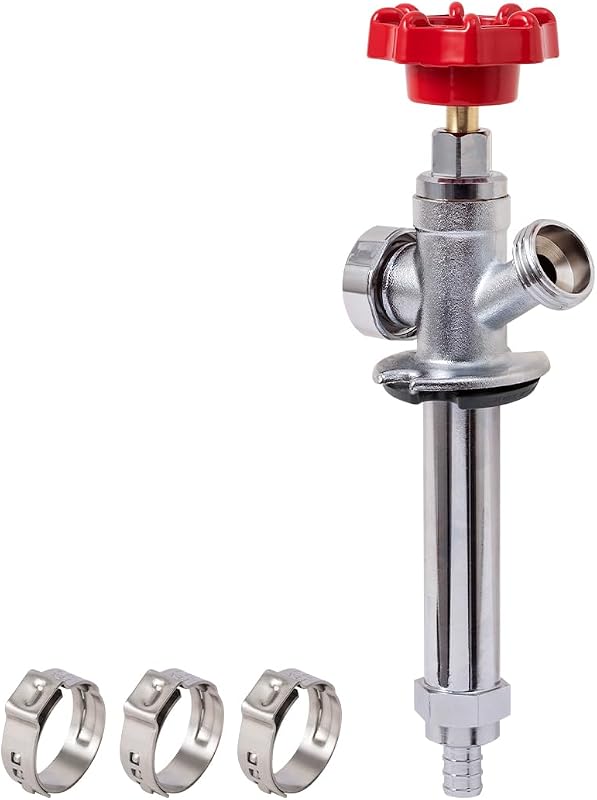 Llave sillín 4pulg válvula antisifón PEX x GHT grifo jardín