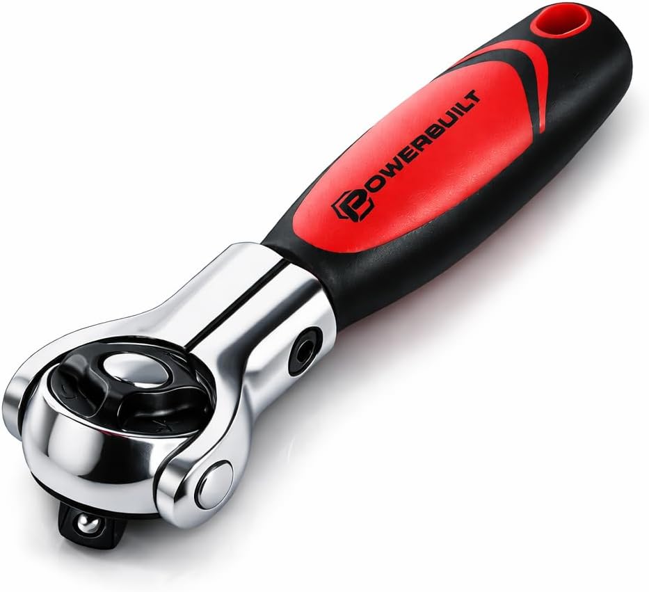 Trinquete 3/8" cabeza giratoria 72 dientes rojo