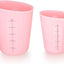 2 Tazas Medidoras Silicón 8.5/16.9oz Reutilizables Rosa
