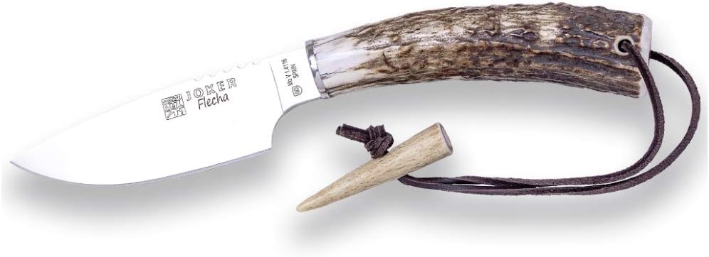 Cuchillo caza CC106 hoja 4.33pulg mango cuerno ciervo