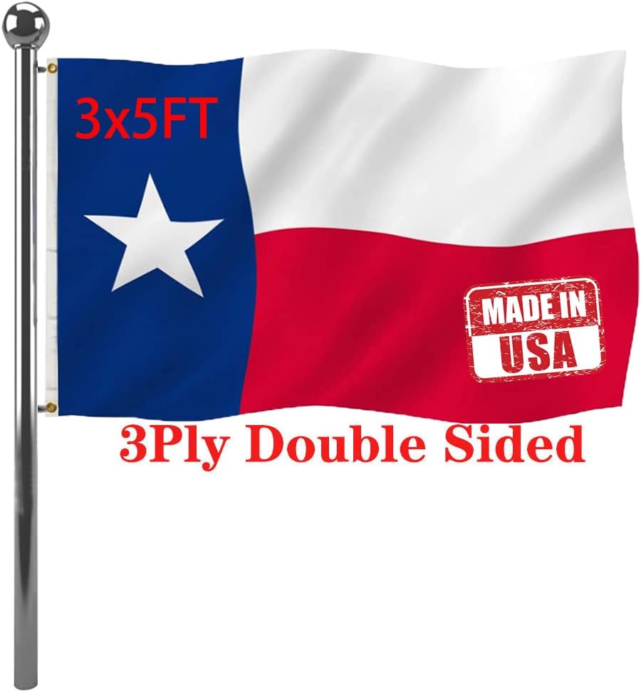 Bandera Texas doble cara 3x5ft resistente UV 2 ojales