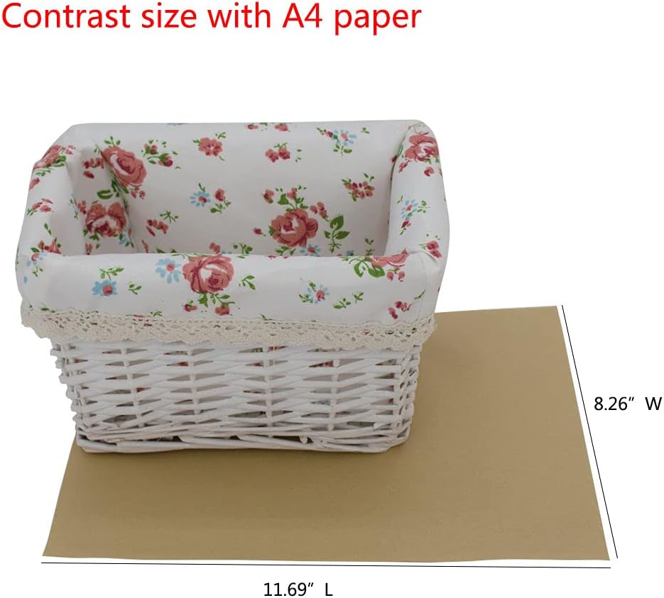 Cesta mimbre rectangular para almacenamiento arte