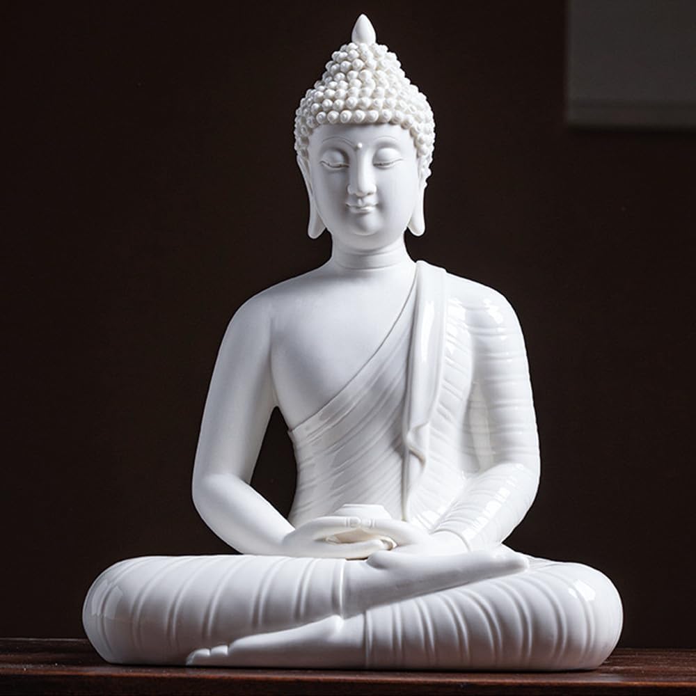 Estatua Buda Shakyamuni 8.6pulg decoración hogar caja regalo china