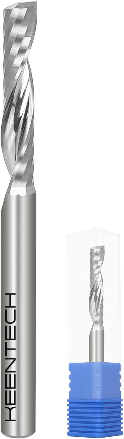 Broca plana para enrutador CNC 1/4 con vástago