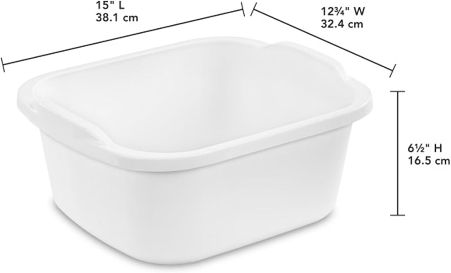 Sartén plástico multiusos 12qt asas moldeadas 16 pzas