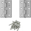 2 Pzas Bisagras Acero Inox 304 Plegables 76mm para Muebles