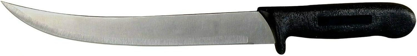 Cuchillo carnicero 10pulg hoja curvada mango negro